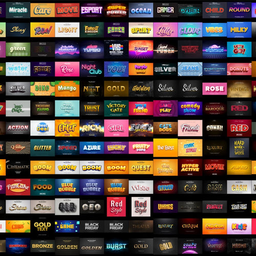 4000+ Premium Photoshop Text Effects Bundle + Bonus 500GB Assets
