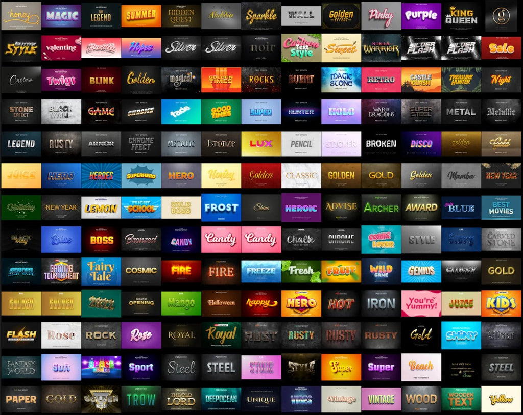 4000+ Premium Photoshop Text Effects Bundle + Bonus 500GB Assets