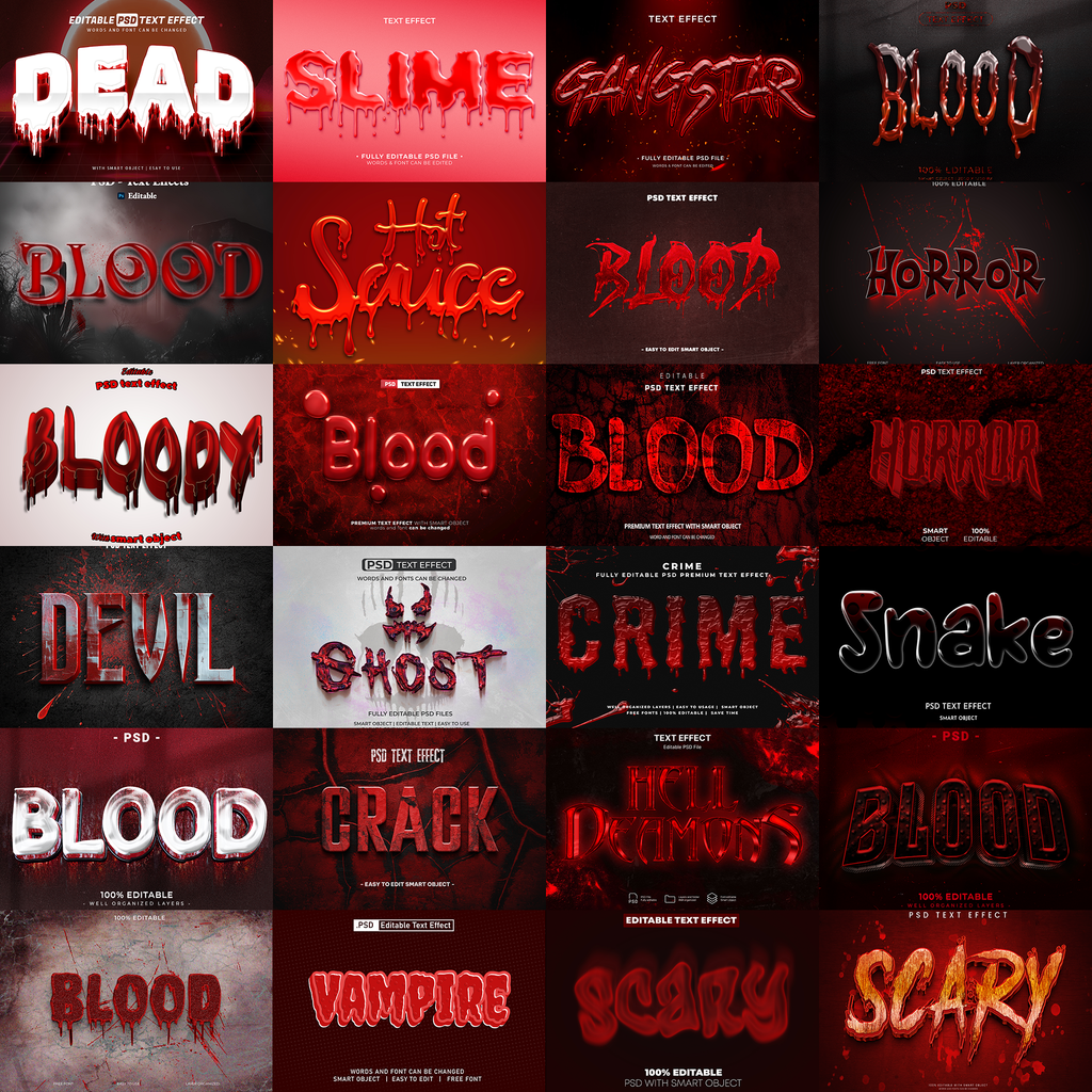 Premium FX Pack – 5,000+ Editable Gold, Magic, Liquid, Horror & Vintage Text Effects (PSD + EPS)